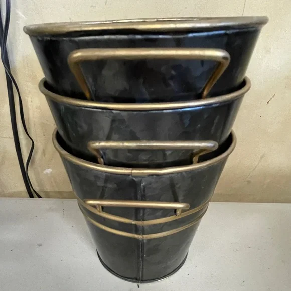 Metal Flower Pots / Buckets 5 inch (3) - Picture 11 of 11